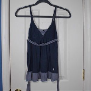 [Abercrombie] Navy Blue Gray Tank Top